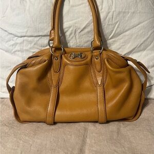 Vintage Michael Kors Cognac Leather Satchel